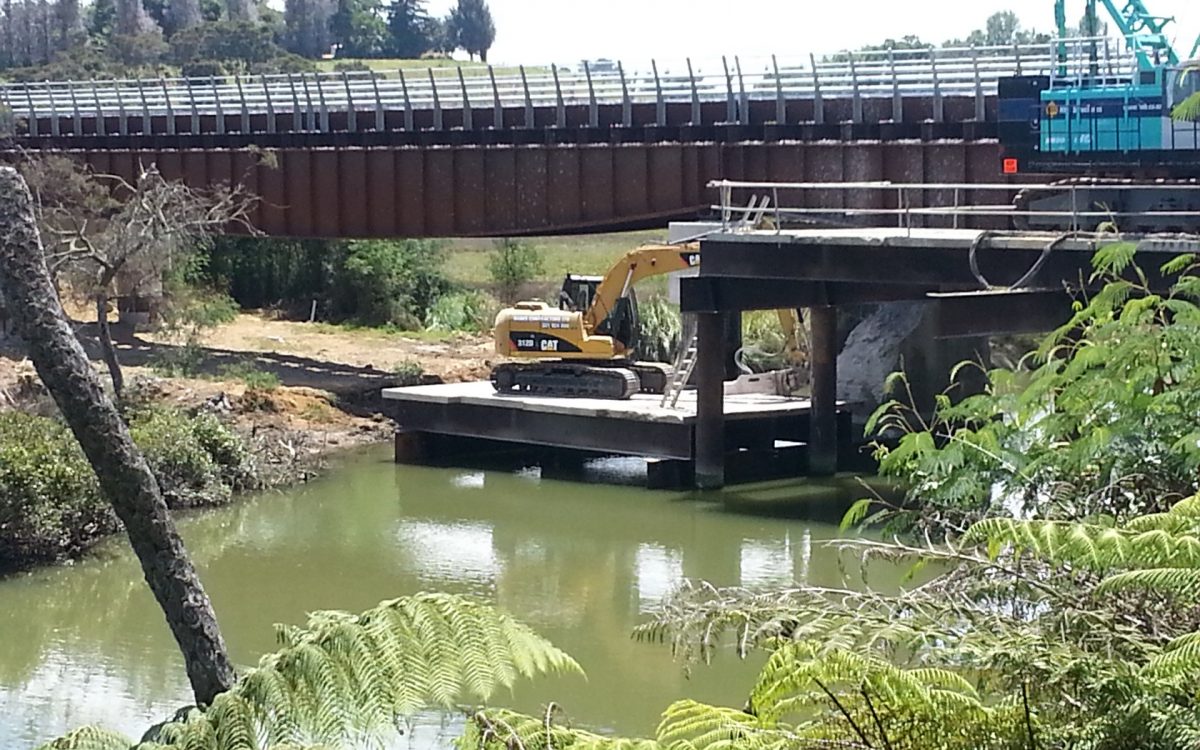 Helping with bridge work